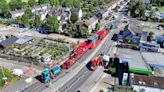 Huge wind farm electricity transformer transported from Port of Ipswich to Bramford