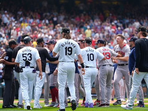 Benches clear in Red Sox-Rockies game after Cal Quantrill calls out Reese McGuire