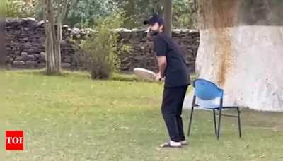 Watch: Ahmed Shehzad bowled out three times in an over by a local resident in Chitral | Cricket News - Times of India