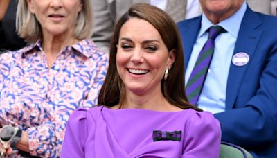Princess Kate Wears a Royal-Approved, Purple Safiyaa Dress During Surprise Wimbledon Appearance