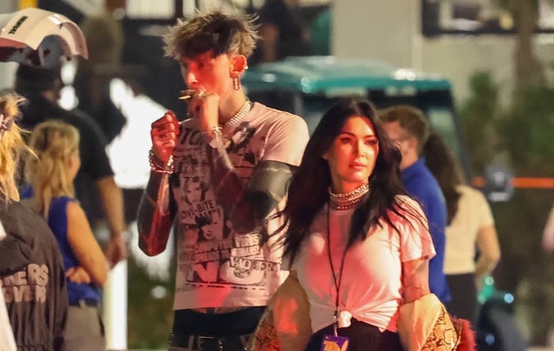 Megan Fox & Machine Gun Kelly Support His Bestie Travis Barker at Blink-182 L.A. Concert