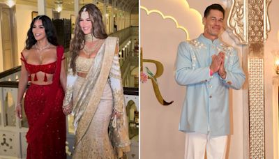 Anant Ambani and Radhika Merchant’s wedding: Kardashian sisters kill it in lehengas, John Cena poses with Shah Rukh Khan