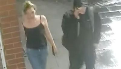 Chilling moment killer strolls calmly with pal after slaughtering sugar daddy