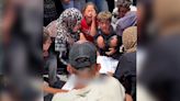 Palestinian girl cries ‘Goodbye mom’