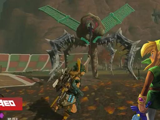 Jugador de Zelda: Tears of the Kingdom construye un gigantesco y aerodinámico mosquito, y descubren que los Moblins pueden jugar basquetball