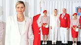 Princess Charlene Suits Up in Monochrome White Look for Monaco’s Olympic Team Presentation Ahead of the Paris 2024 Games