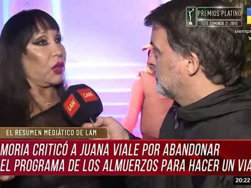 Moria Casán fulminó a Juana Viale por abandonar el programa de almuerzos: “Es una viva”