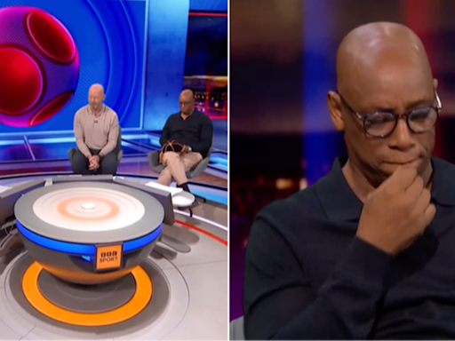 Ian Wright reduced to tears by gift from Gary Lineker during final Match of the Day appearance