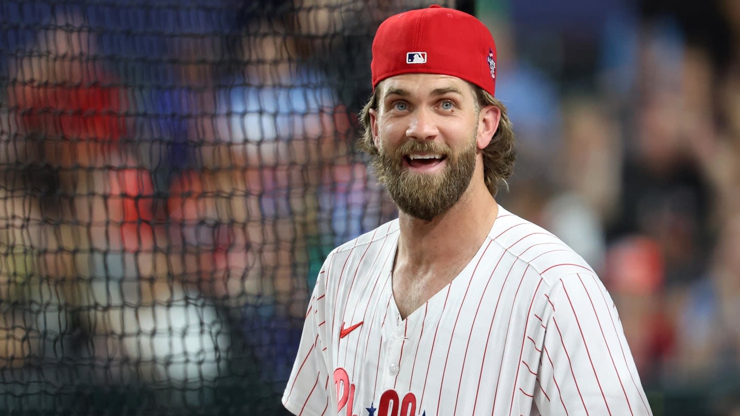 Bryce Harper Rocks Incredible Cowboy Hat and Alligator Boots on ASG Red Carpet