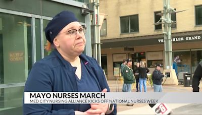 Mayo Clinic nurses march for a cause