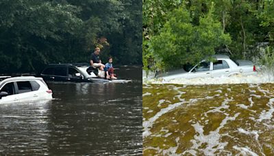 Rescues, roads closed, flooding at NC coast amid 18 inches of rain