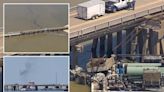 Barge crashes into Texas bridge, causing oil spill, road and rail closures