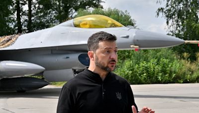 Ukraine-Russia war latest: Kyiv destroys Russian warplane in blow for Putin’s forces as Zelensky unveils F-16s