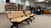 Motorcycle club donates benches with suicide prevention messages to Tecumseh schools