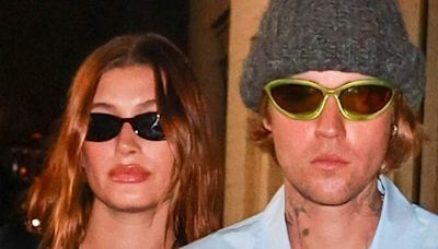 Justin Bieber holds hands with his pregnant wife Hailey on date night