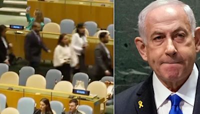 Dozens Of UN Delegates Walk Out In Protest Ahead Of Benjamin Netanyahu's Evocative Speech