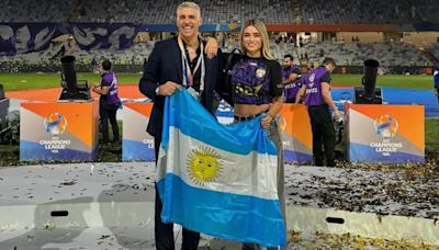 El ROMÁNTICO momento entre Hernán Crespo y su novia en los festejos de la Champions League de Asia