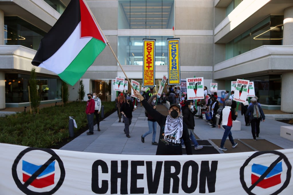 Pro-Palestinian demonstrators disrupt Chevron shareholder meeting