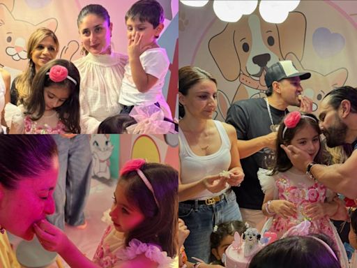 Inside Inaaya’s birthday: Kareena Kapoor eats cake, Saif Ali Khan hugs niece