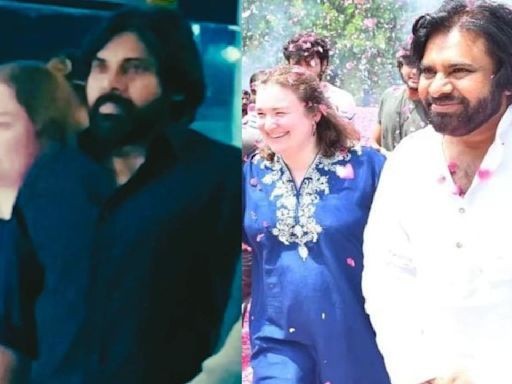 WATCH: Pawan Kalyan and his wife Anna Lezhneva clicked at Hyderabad airport; couple exudes swag in casual yet stylish looks