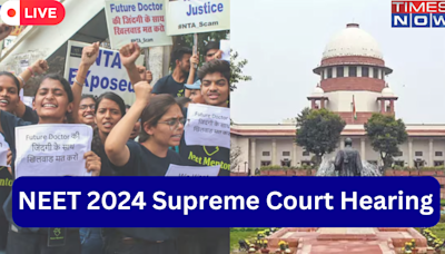 NEET 2024 SC Hearing LIVE: NEET UG Supreme Court Hearing Adjourned, Matter Listed for Monday