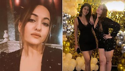 Sonakshi Sinha Sparkled In A Black Sequin Romper At Her Black And Gold-Themed Party