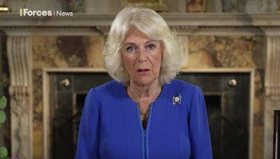 Queen Camilla hails Britain's military heroes