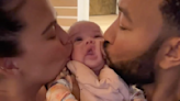 Chrissy Teigen and John Legend Make Baby Esti into a Kiss Sandwich in Adorable Video