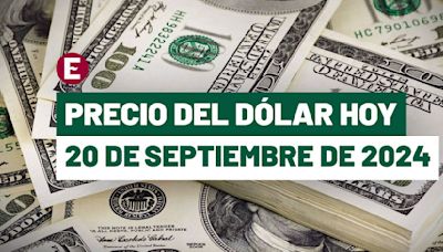 ¡Peso cae por tercera jornada! Precio del dólar hoy 20 de septiembre de 2024