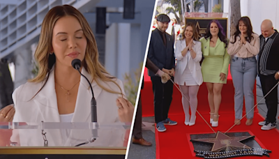 Chiquis Rivera llora al al recibir la estrella de su madre Jenni Rivera en Hollywood