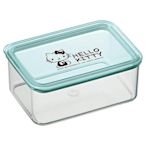 花見雜貨~日本製 全新正版 kitty 凱蒂貓 透明 塑膠 保鮮盒 保存盒 收納盒 440ML