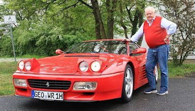 Sportwagen sucht Co-Piloten: Gerolzhöfer Ferrari-Fan Peter Wolf lädt Kinder zur Spritztour im Boliden ein