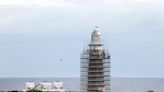 Scaffolding erected at St Mary's Lighthouse as repair job continues