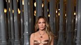Jennifer Lopez Exposed Her Gold Underwear Beneath Her Sheer Gold Gucci Gown