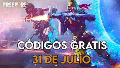 Free Fire | Códigos de hoy miércoles 31 de julio de 2024: recompensas gratis