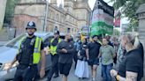 Pro-Palestine protesters heard during televised leaders’ election debate