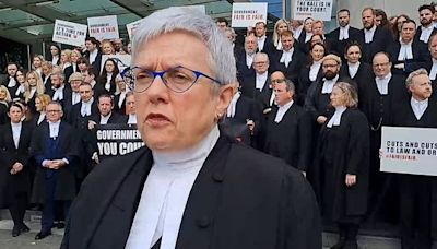 Criminal law barristers engaged in a second strike in less than a week in a row with the Government over fee rates