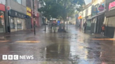 Grays High Street in Essex flooded after burst water main