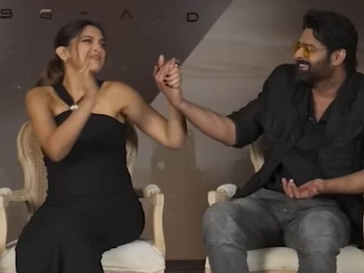 Deepika Padukone Blushes, Holds Prabhas' Hand While He Boasts About Her Hollywood Projects; Watch - News18