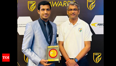 Delighted to have officiated in three key matches: AIFF Referee of the Year Venkatesh | Football News - Times of India