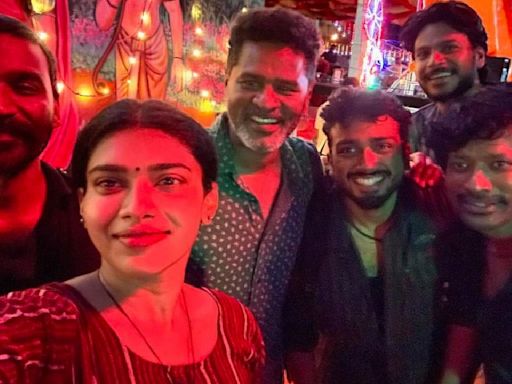 Raayan selfie: Dushara Vijayan drops special PIC from filming days featuring Dhanush, Prabhudeva, and SJ Suryah