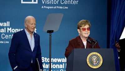 Watch Elton John Join President Biden At Stonewall National Monument Visitor Center Opening