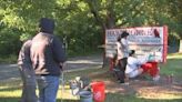 JROTC cadets participate in campus clean up as part of National Day of Service