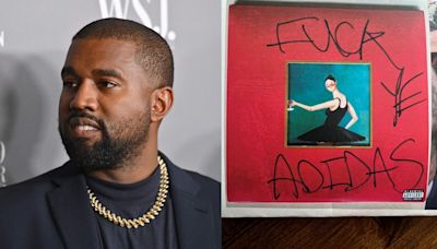 Disco de Kanye West autografado com xingamento a Adidas vai a leilão por US$ 500 mil