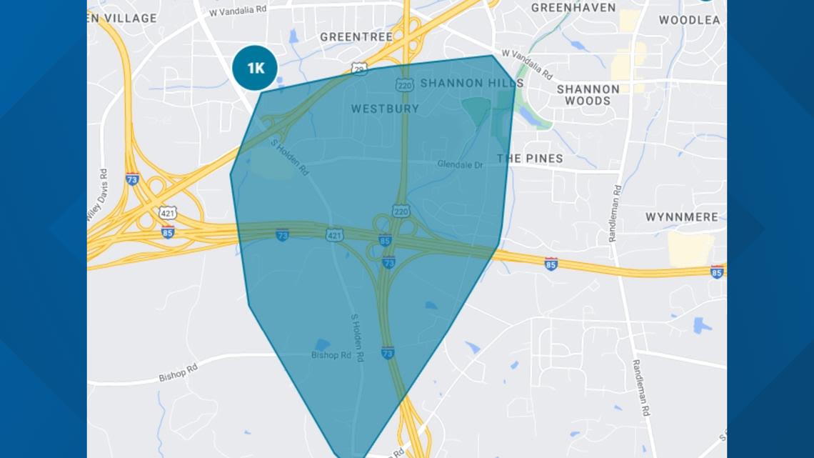 Over 1,000 people without power in Greensboro as repair times keep changing