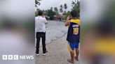 ‘Cold lava’ floods Philippines village after eruption