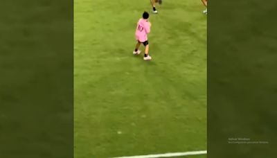 Mateo Messi podría ser jugador de la NFL y este vídeo lo demuestra