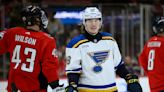 Once a top prospect, Adam Gaudette is back in the NHL, this time with the Blues