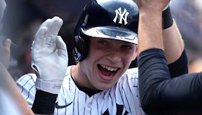 Yankees rookie Ben Rice hits 1st big league homer after being moved into leadoff spot