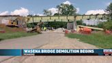 Wasena Bridge demolition underway